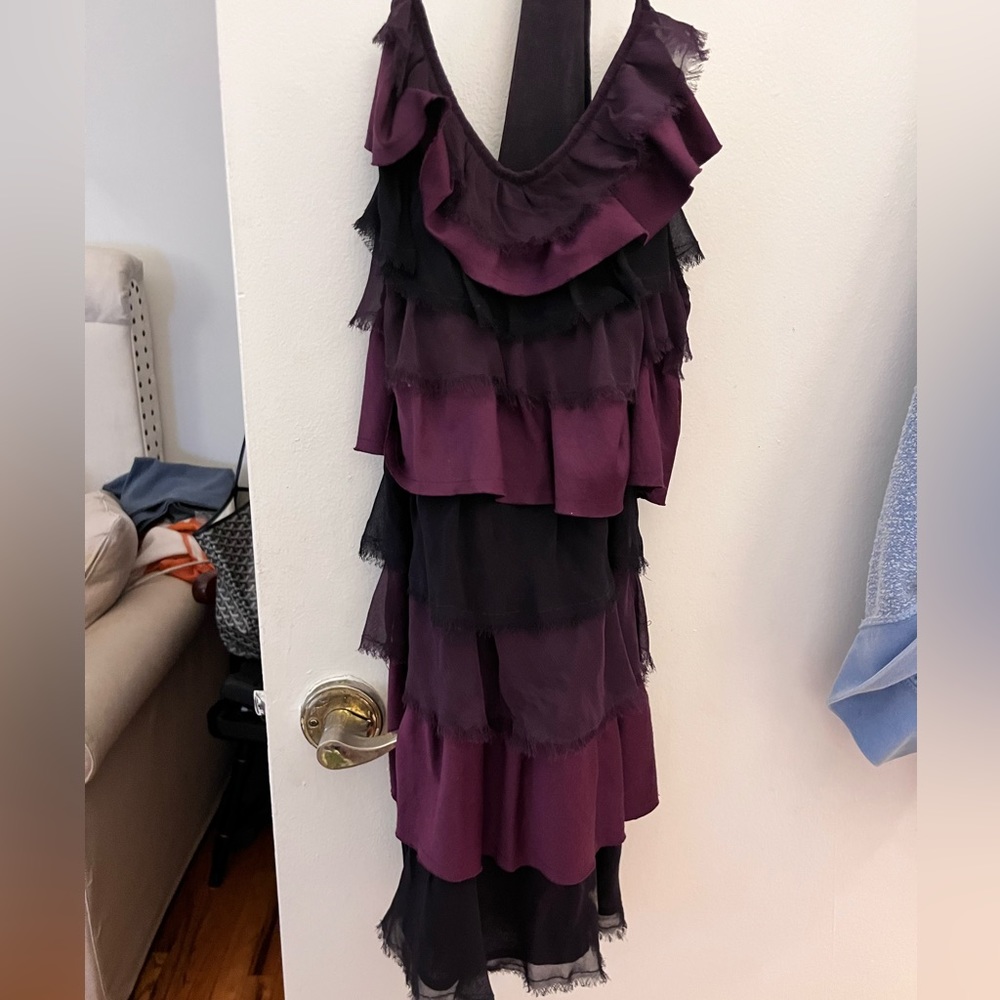 Free People Purple Ruffled Tunic / Mini Dress - Size 2‎